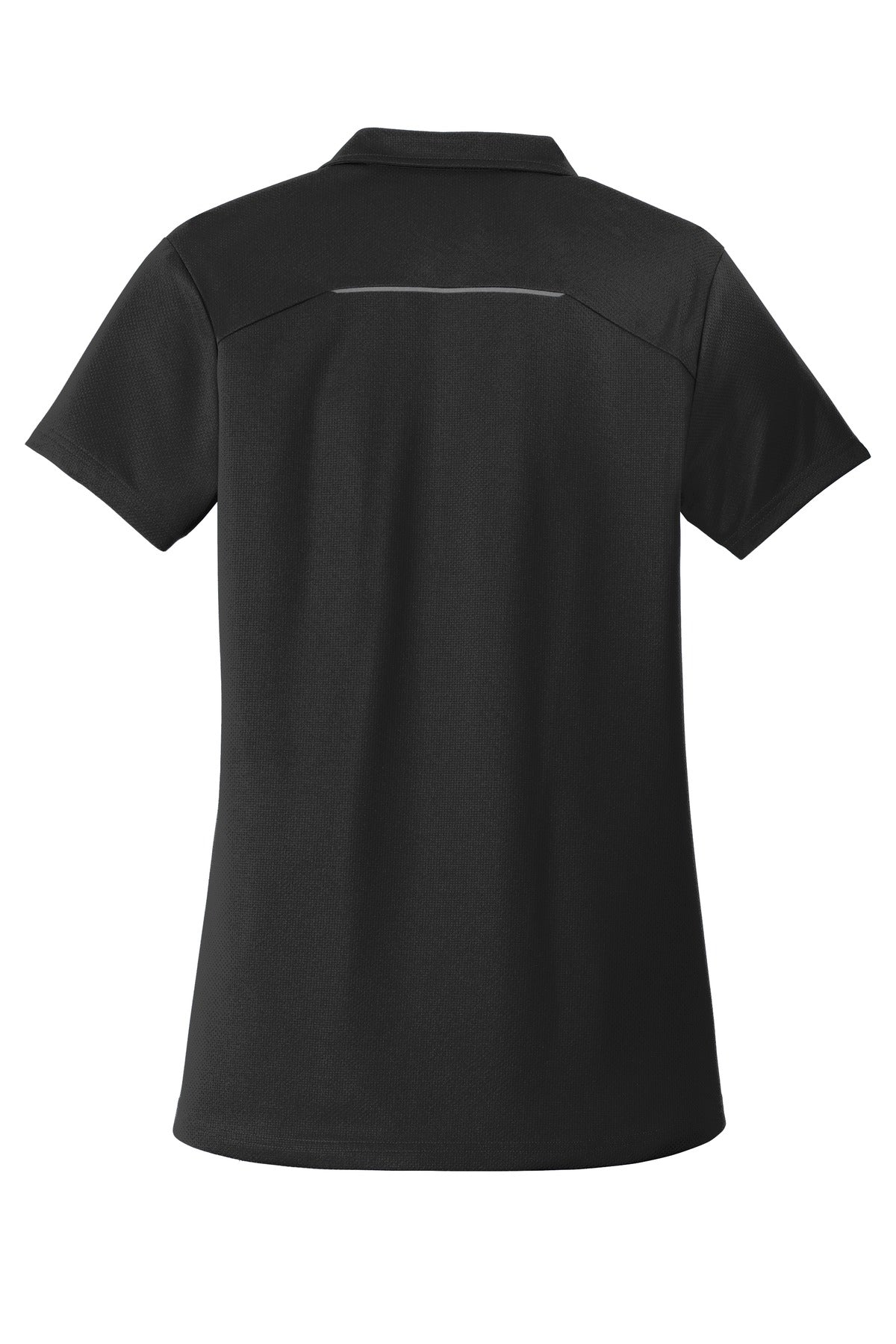 Port Authority Women's Pinpoint Mesh Zip Polo. L580 Black