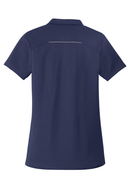 Port Authority Women's Pinpoint Mesh Zip Polo. L580 True Navy