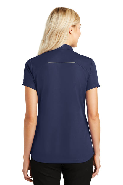 Port Authority Women's Pinpoint Mesh Zip Polo. L580 True Navy