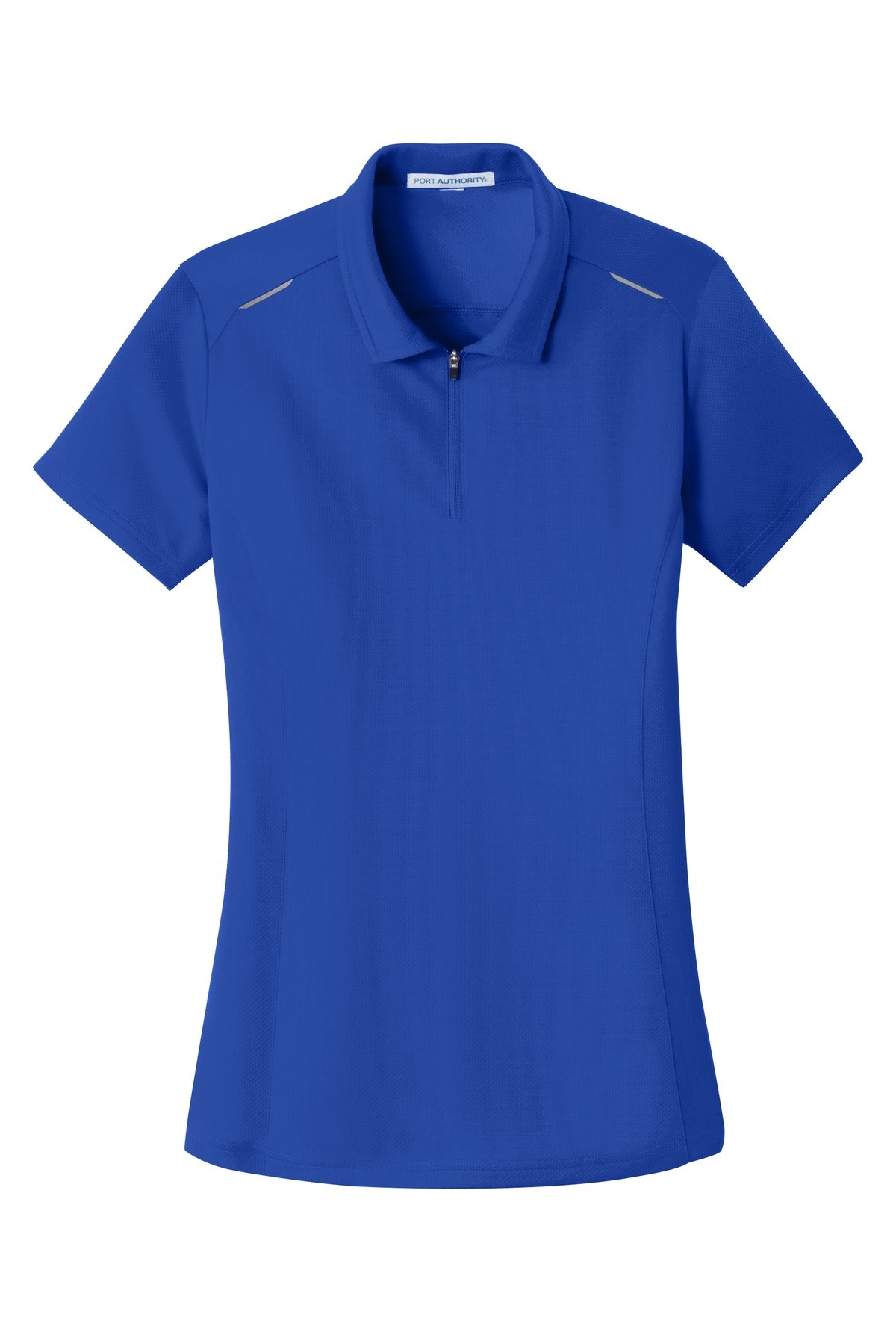 Port Authority Women's Pinpoint Mesh Zip Polo. L580 True Royal