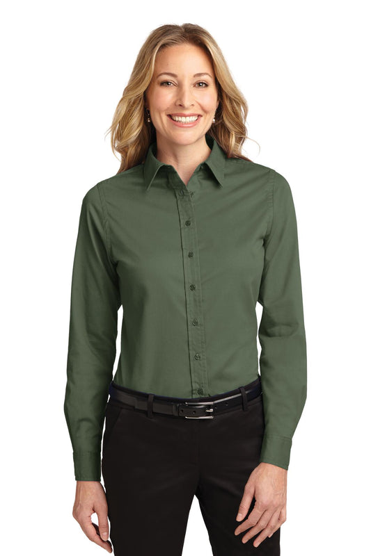 Port Authority Women's Long Sleeve Easy Care Shirt.  L608 Clover Green