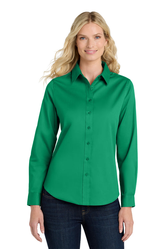 Port Authority Women's Long Sleeve Easy Care Shirt L608 Court Green