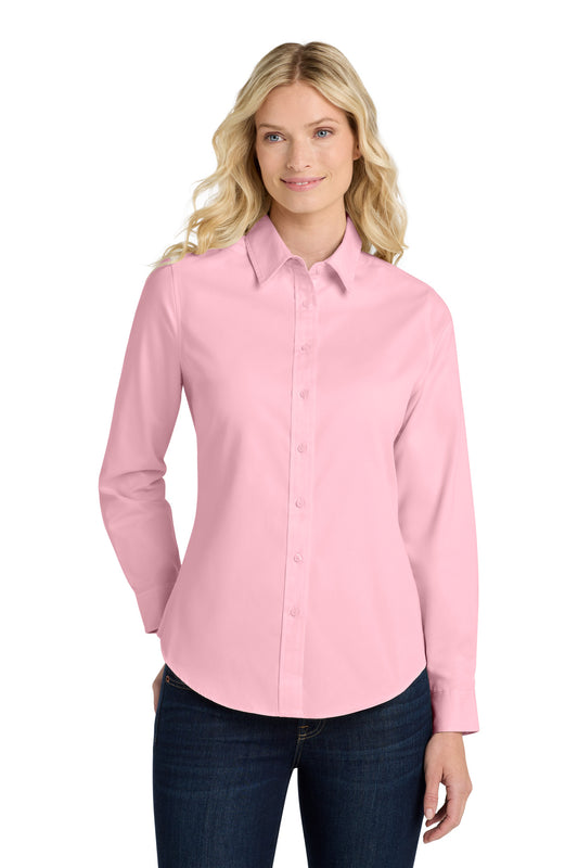 Port Authority Women's Long Sleeve Easy Care Shirt L608 Light Pink