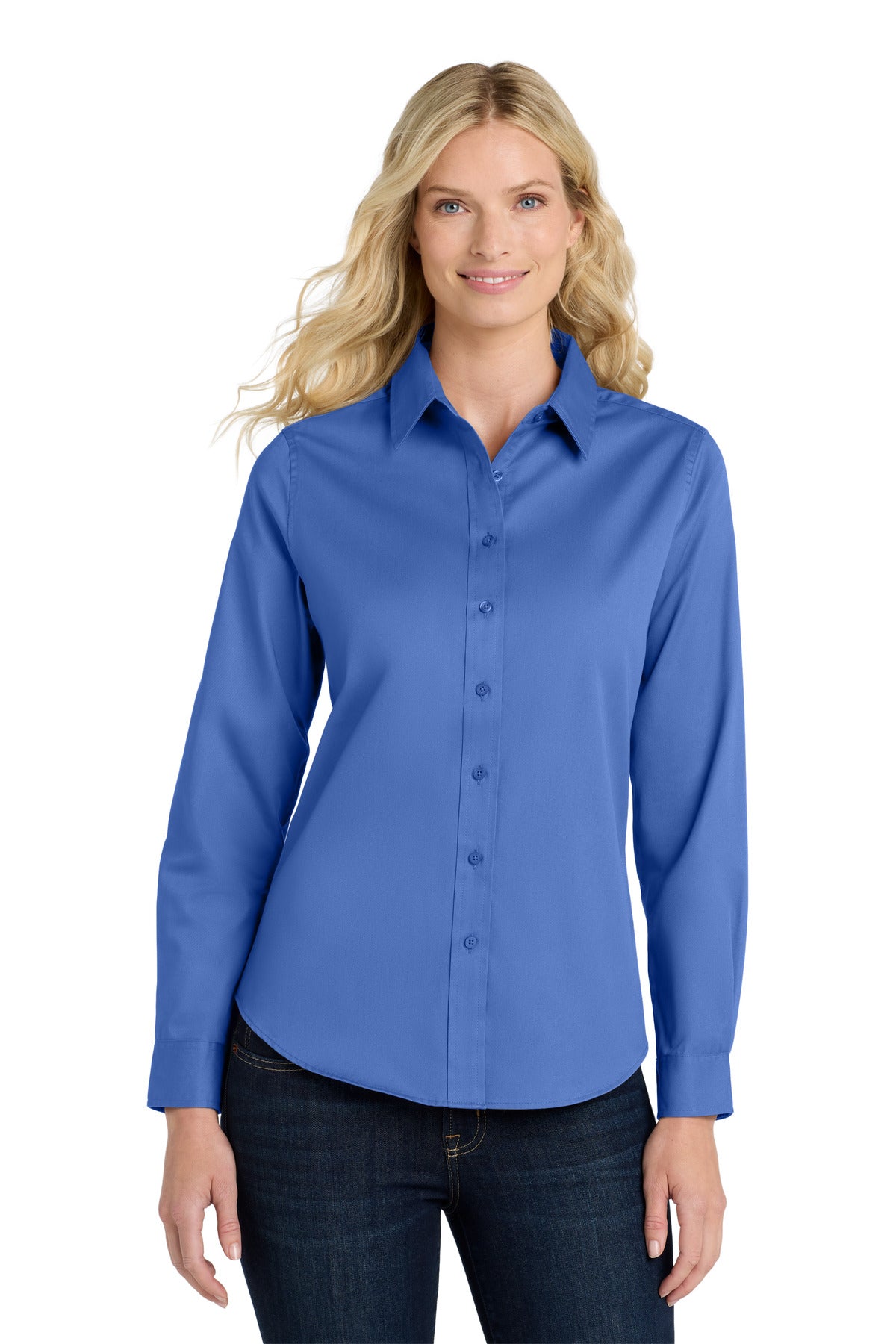 Port Authority Women's Long Sleeve Easy Care Shirt L608 Ultramarine Blue