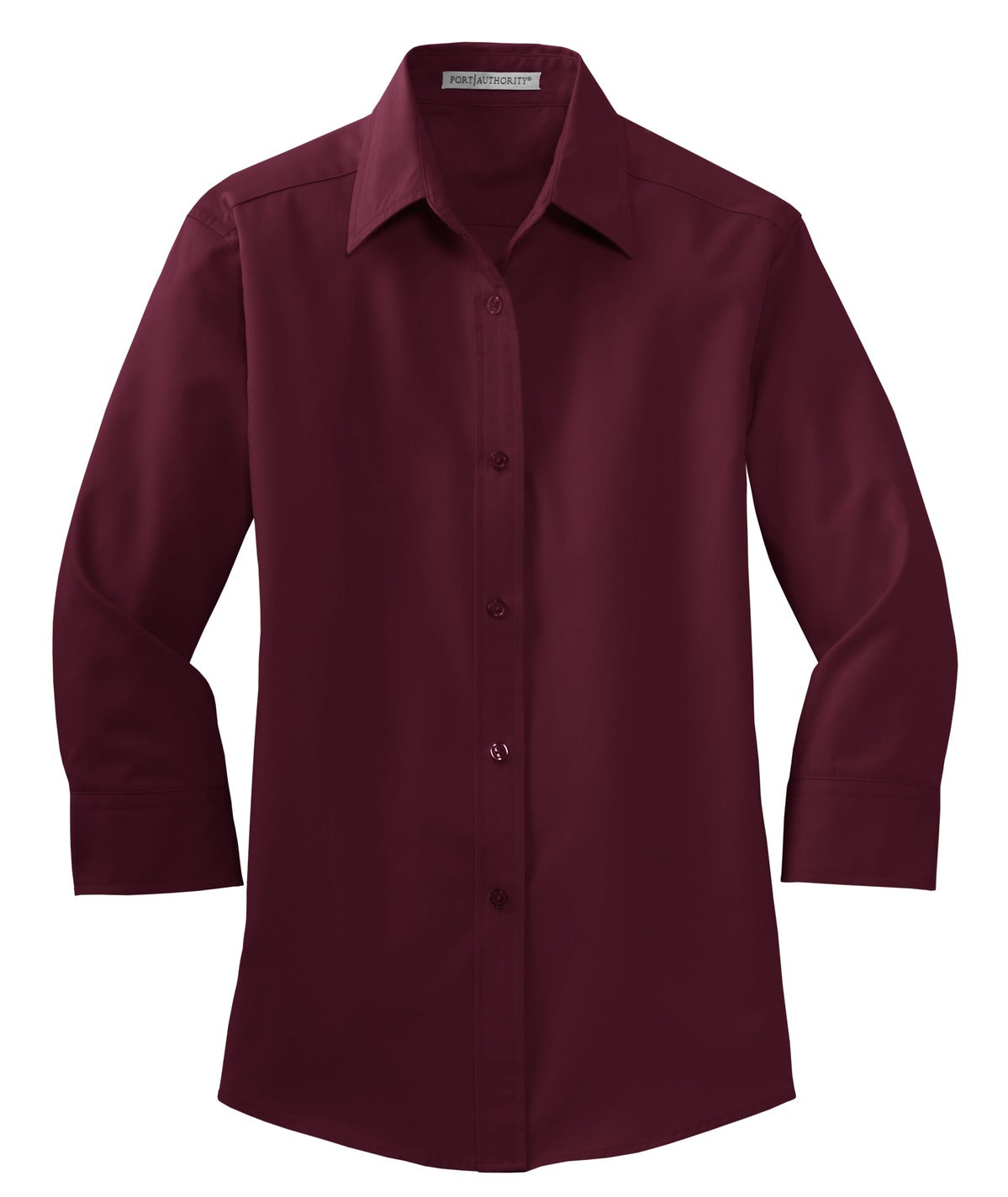 Port Authority Women's 3/4-Sleeve Easy Care Shirt. L612 Burgundy