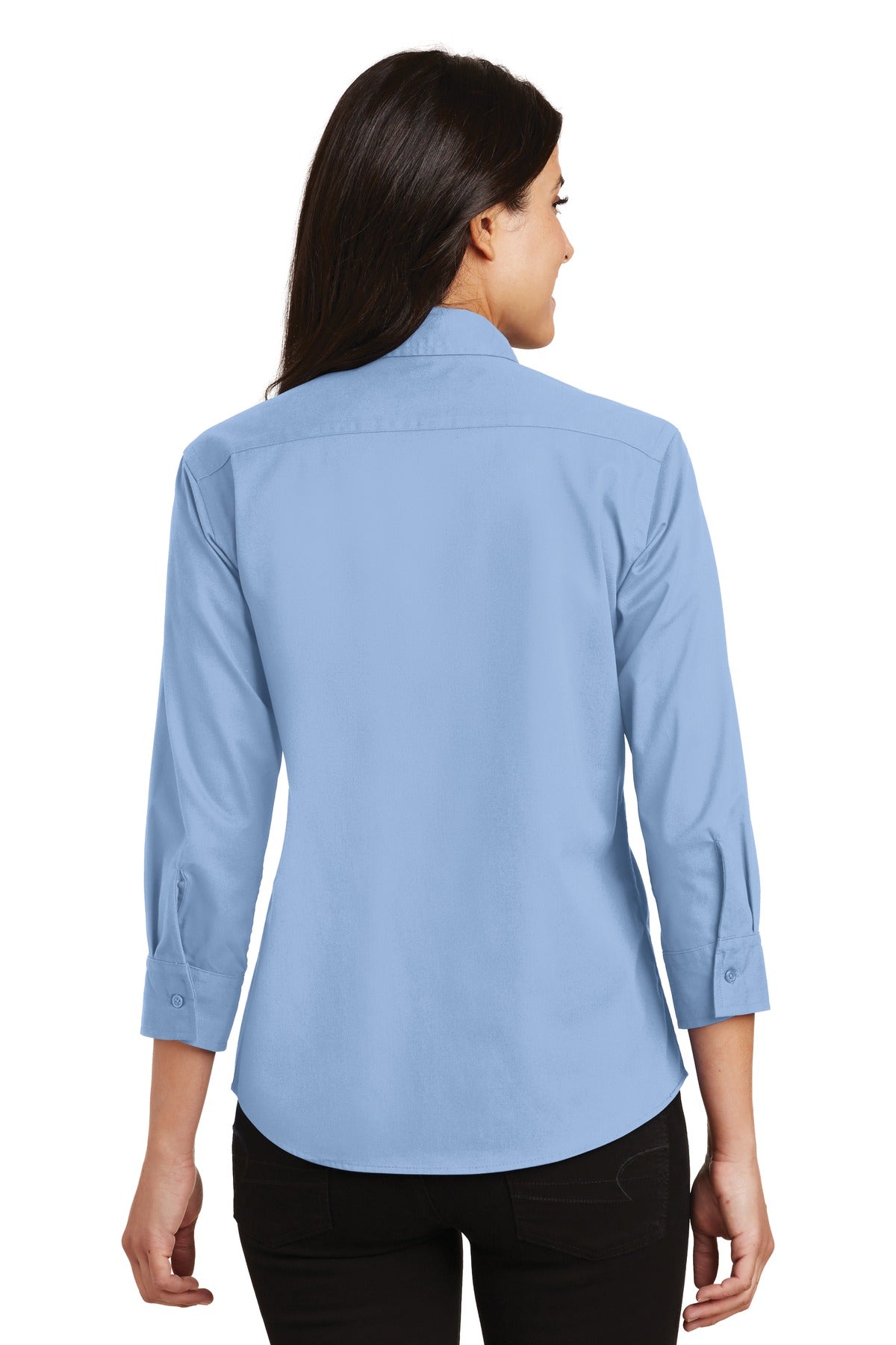 Port Authority Women's 3/4-Sleeve Easy Care Shirt. L612 Light Blue