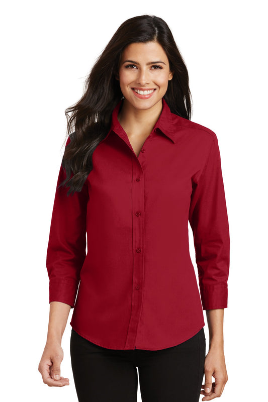 Port Authority Women's 3/4-Sleeve Easy Care Shirt. L612 Red