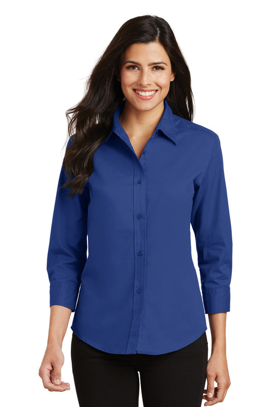 Port Authority Women's 3/4-Sleeve Easy Care Shirt. L612 Royal