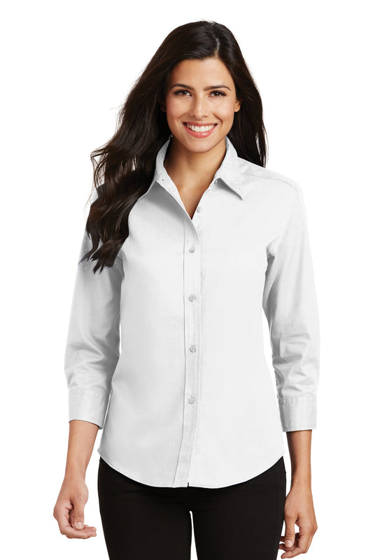 Port Authority Women's 3/4-Sleeve Easy Care Shirt. L612 White