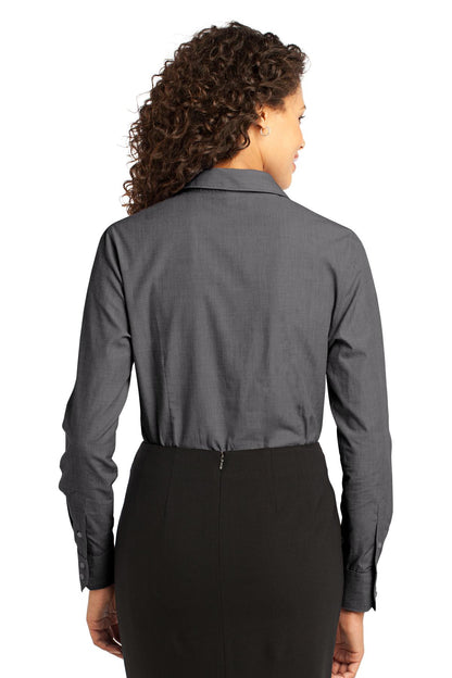 Port Authority Women's Crosshatch Easy Care Shirt. L640 Soft Black