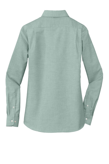Port Authority Women's SuperPro Oxford Shirt. L658 Green