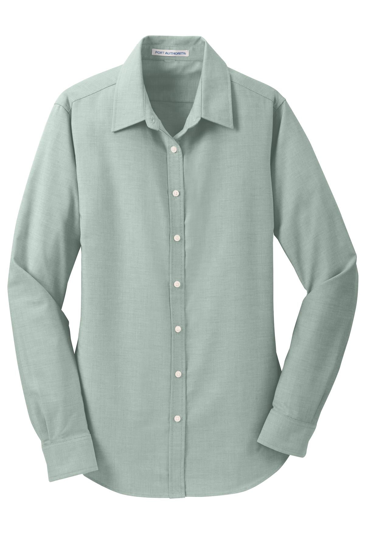 Port Authority Women's SuperPro Oxford Shirt. L658 Green