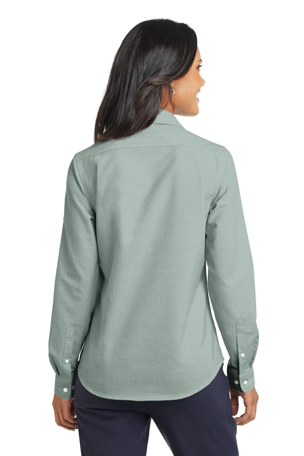 Port Authority Women's SuperPro Oxford Shirt. L658 Green