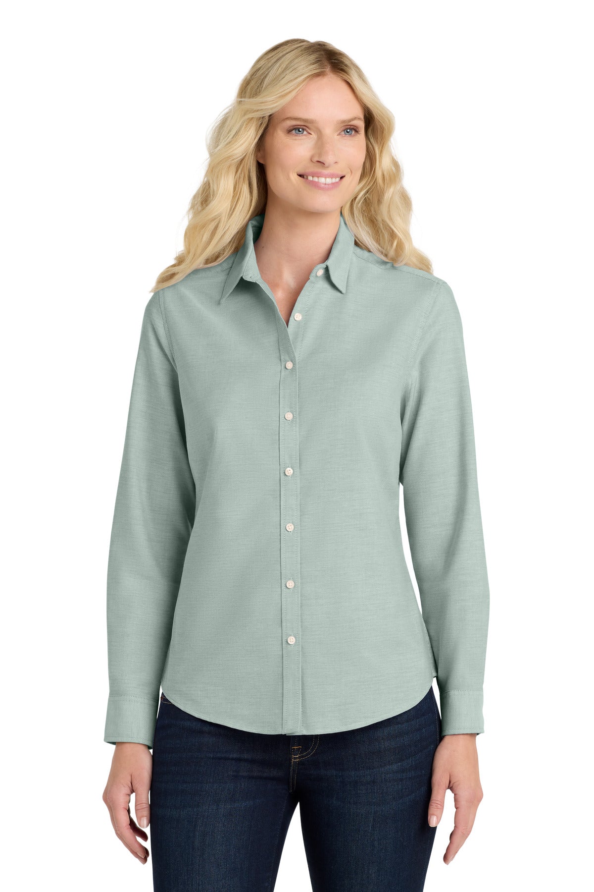 Port Authority Women's SuperPro Oxford Shirt L658 Green