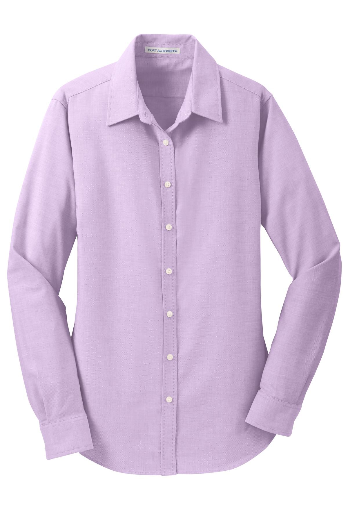 Port Authority Women's SuperPro Oxford Shirt. L658 Soft Purple