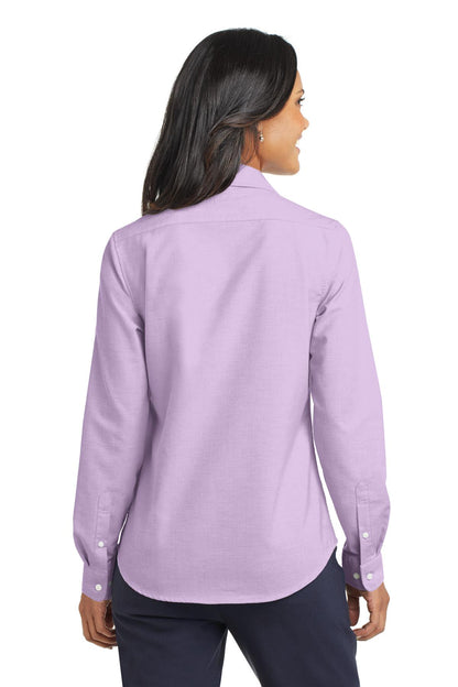 Port Authority Women's SuperPro Oxford Shirt. L658 Soft Purple