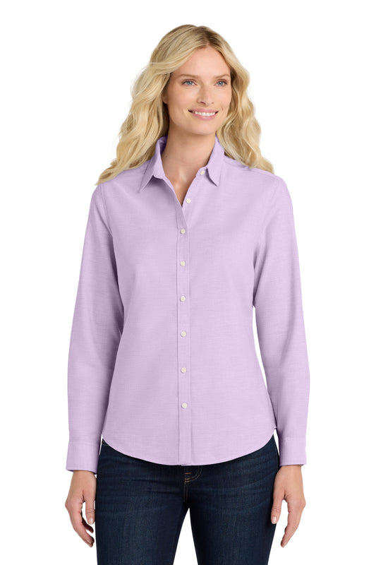 Port Authority Women's SuperPro Oxford Shirt L658 Soft Purple