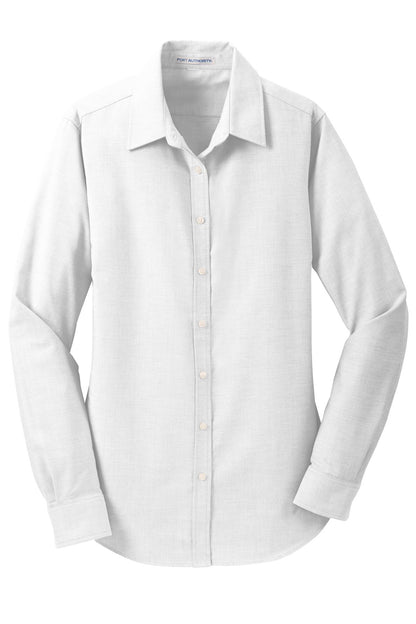 Port Authority Women's SuperPro Oxford Shirt. L658 White