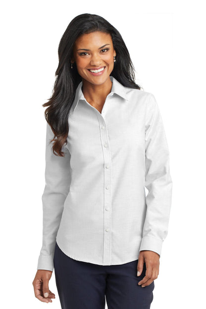 Port Authority Women's SuperPro Oxford Shirt. L658 White