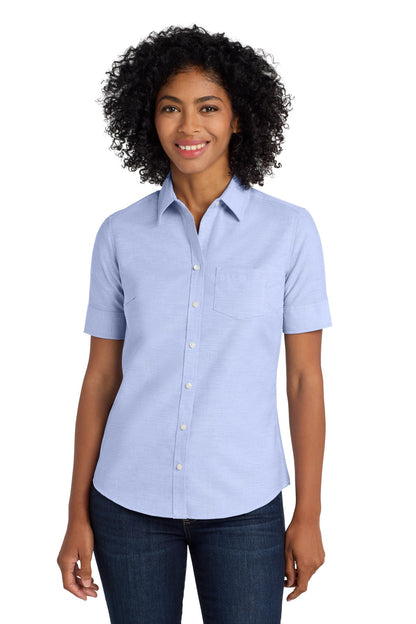 Port Authority Women's Short Sleeve SuperPro Oxford
