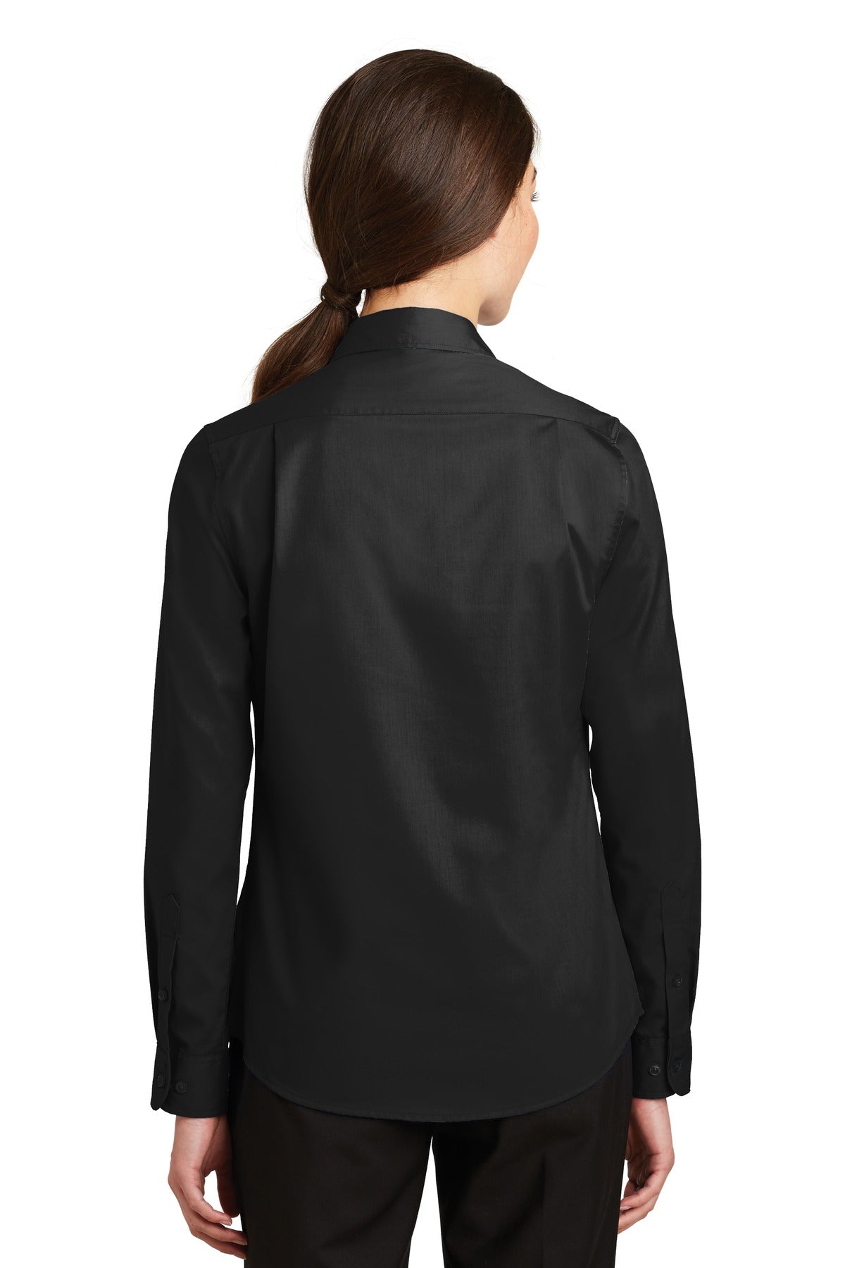 Port Authority Women's SuperPro Twill Shirt. L663 Black