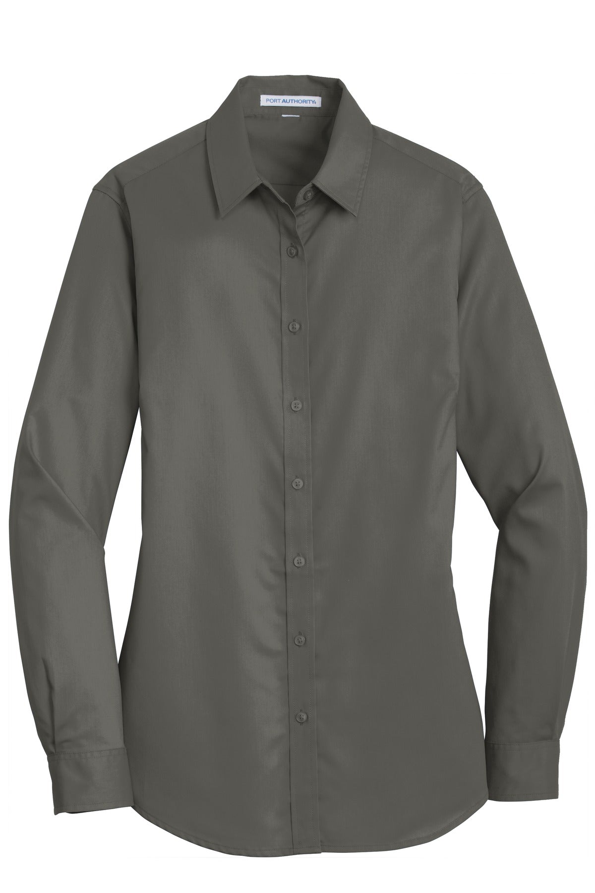 Port Authority Women's SuperPro Twill Shirt. L663 Sterling Grey