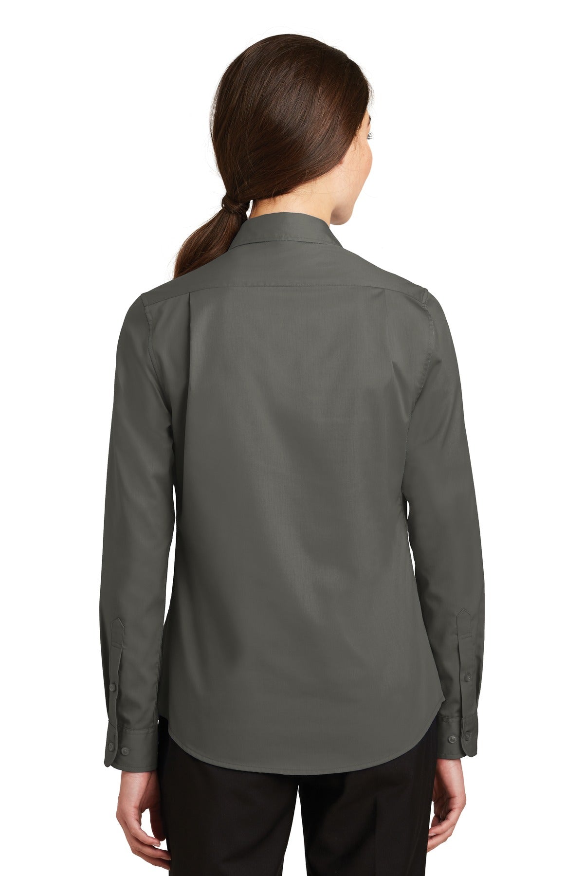 Port Authority Women's SuperPro Twill Shirt. L663 Sterling Grey