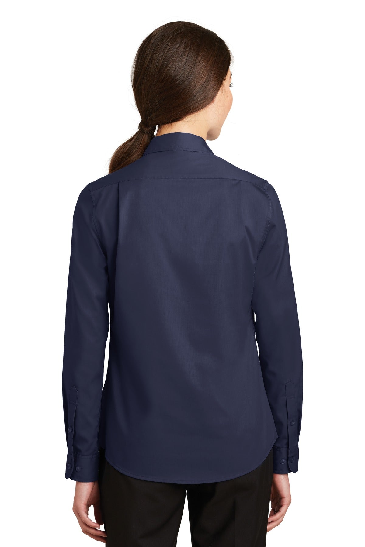 Port Authority Women's SuperPro Twill Shirt. L663 True Navy