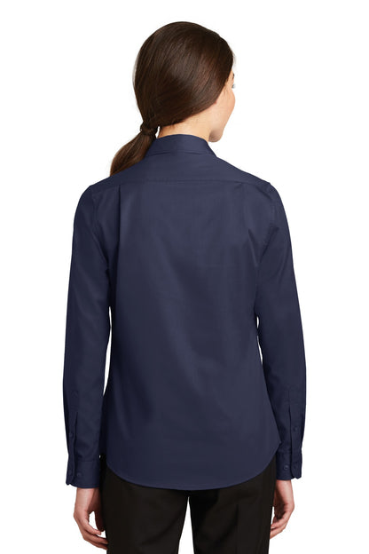 Port Authority Women's SuperPro Twill Shirt. L663 True Navy
