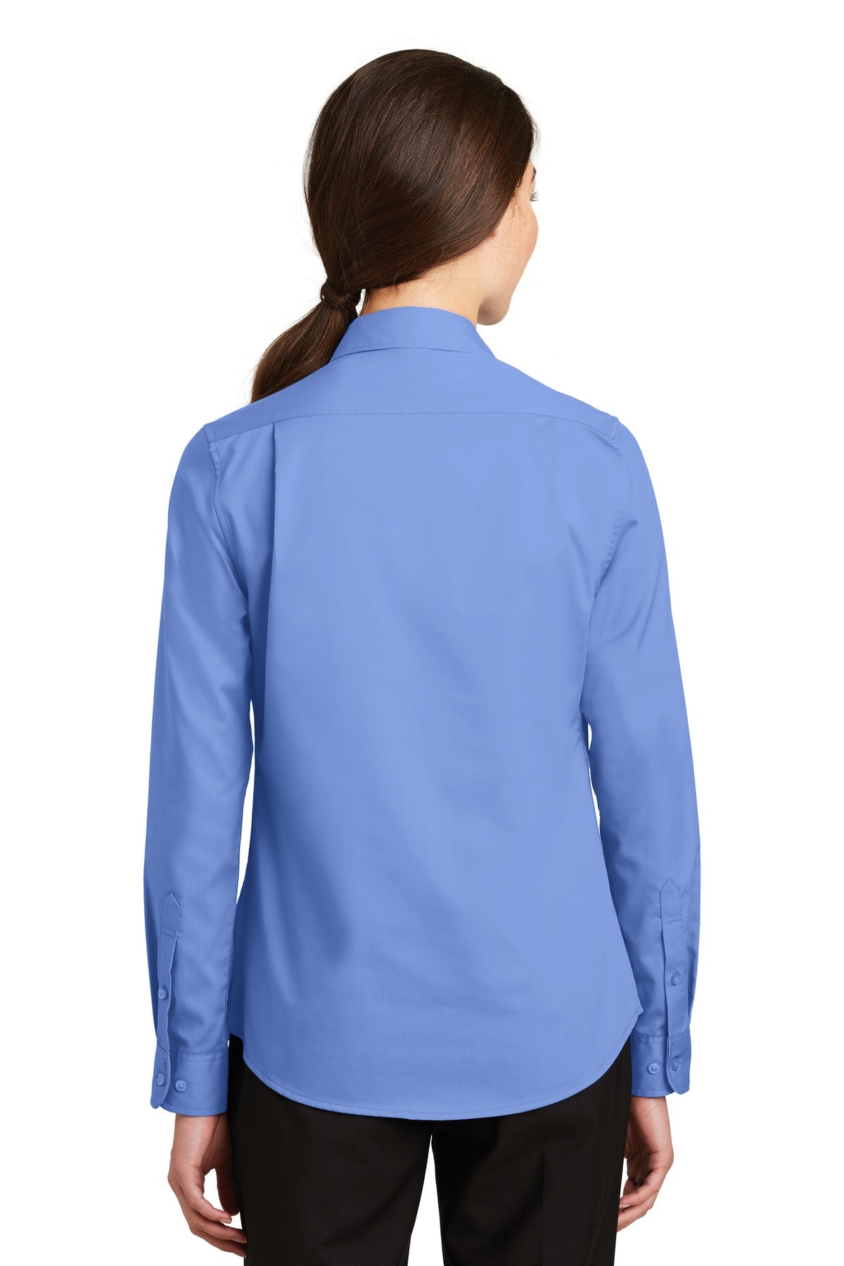 Port Authority Women's SuperPro Twill Shirt. L663 Ultramarine Blue