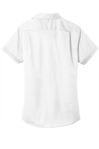 Port Authority Women's Short Sleeve SuperPro Twill Shirt. L664 White