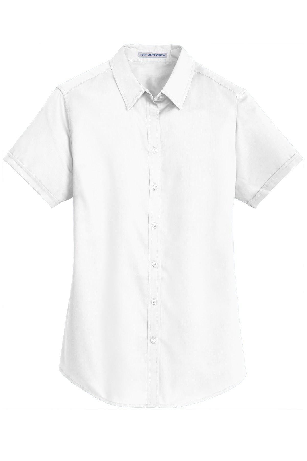 Port Authority Women's Short Sleeve SuperPro Twill Shirt. L664 White