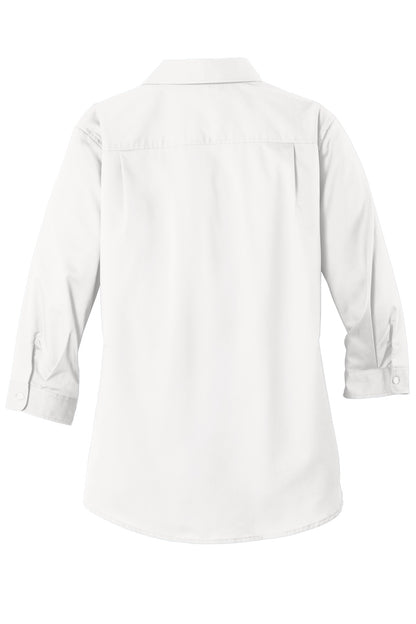 Port Authority Women's 3/4-Sleeve SuperPro Twill Shirt. L665 White