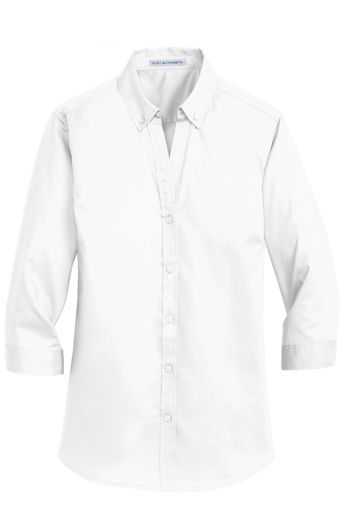 Port Authority Women's 3/4-Sleeve SuperPro Twill Shirt. L665 White