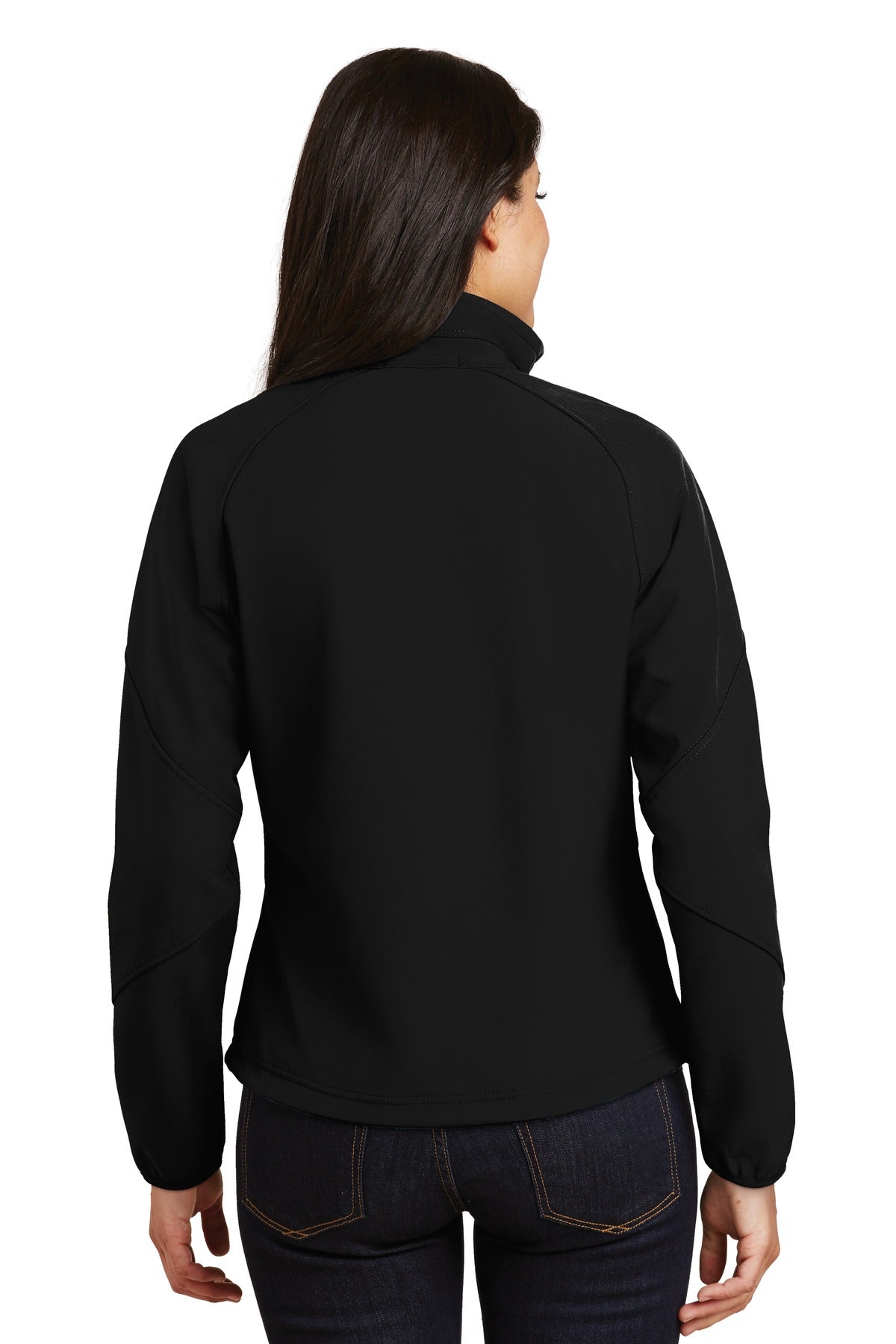 Port Authority Women's Textured Soft Shell Jacket. L705 Black