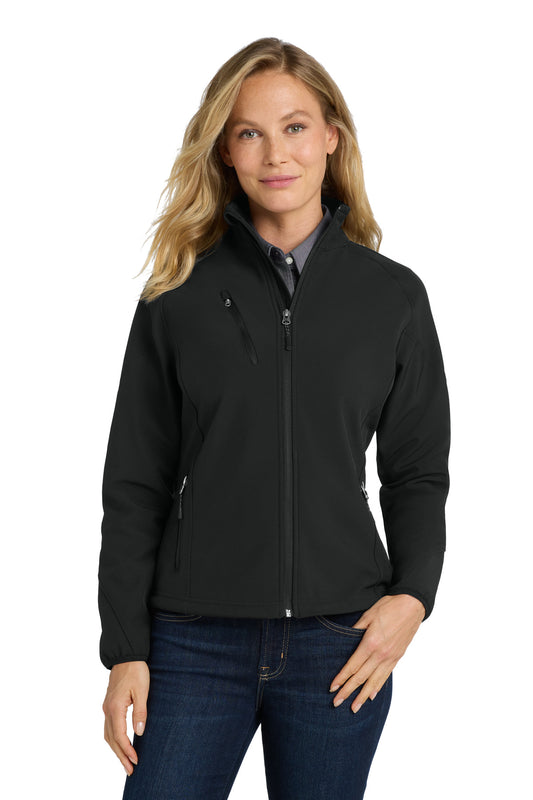 Port Authority Women's Textured Soft Shell Jacket L705 Black