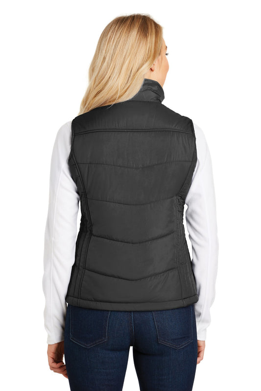 Port Authority Women's Puffy Vest. L709 Black/ Black