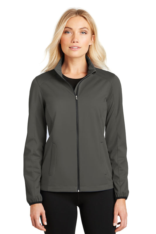 Port Authority Women's Active Soft Shell Jacket. L717 Grey Steel