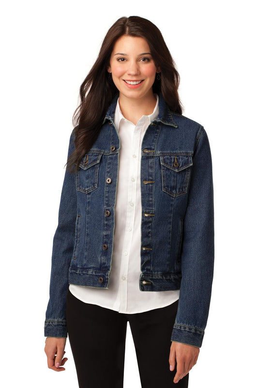 Port Authority Women's Denim Jacket. L7620 Denim Blue