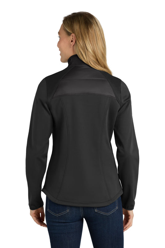 Port Authority Women's Hybrid Soft Shell Jacket. L787 Deep Black