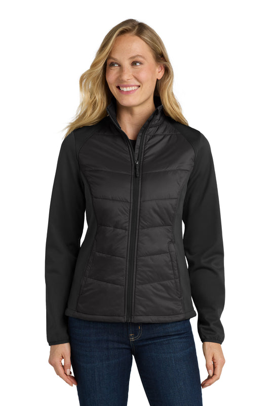 Port Authority Women's Hybrid Soft Shell Jacket. L787 Deep Black