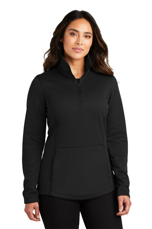 Port Authority Women's Smooth Fleece 1/4-Zip L804 Deep Black