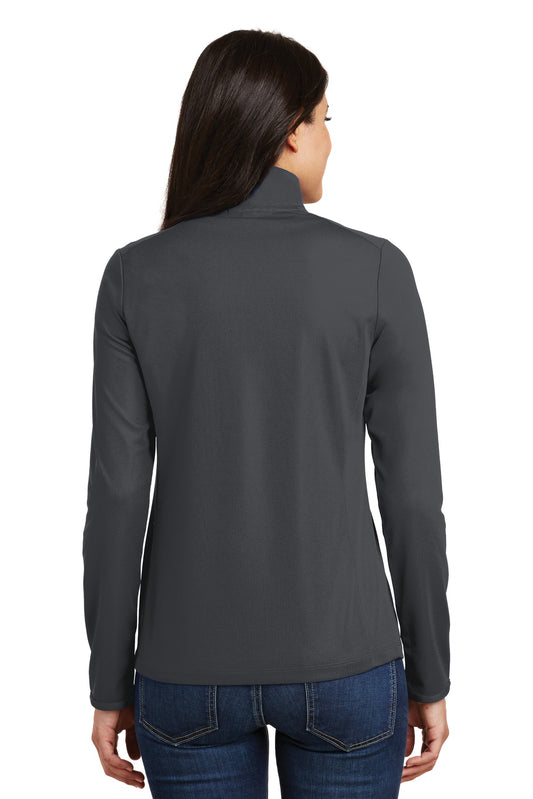 Port Authority Women's Pinpoint Mesh 1/2-Zip . L806 Battleship Grey