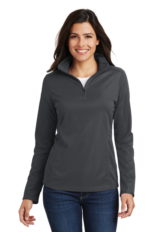 Port Authority Women's Pinpoint Mesh 1/2-Zip . L806 Battleship Grey