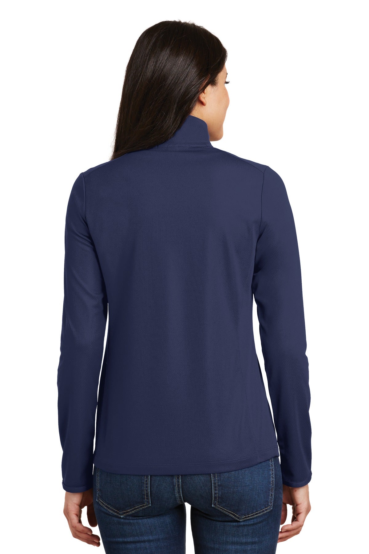 Port Authority Women's Pinpoint Mesh 1/2-Zip . L806 True Navy
