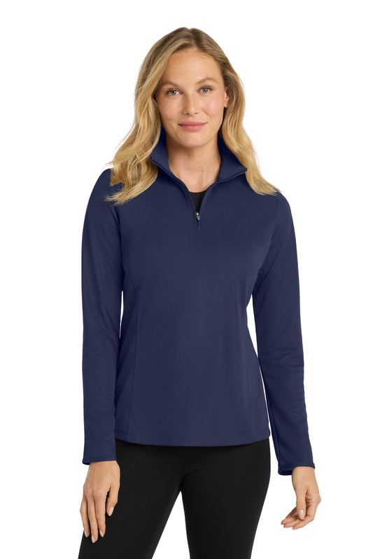 Port Authority Women's Pinpoint Mesh 1/2-Zip  L806 True Navy