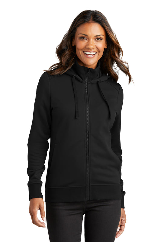 Port Authority Women's Smooth Fleece Hooded Jacket L814 Deep Black