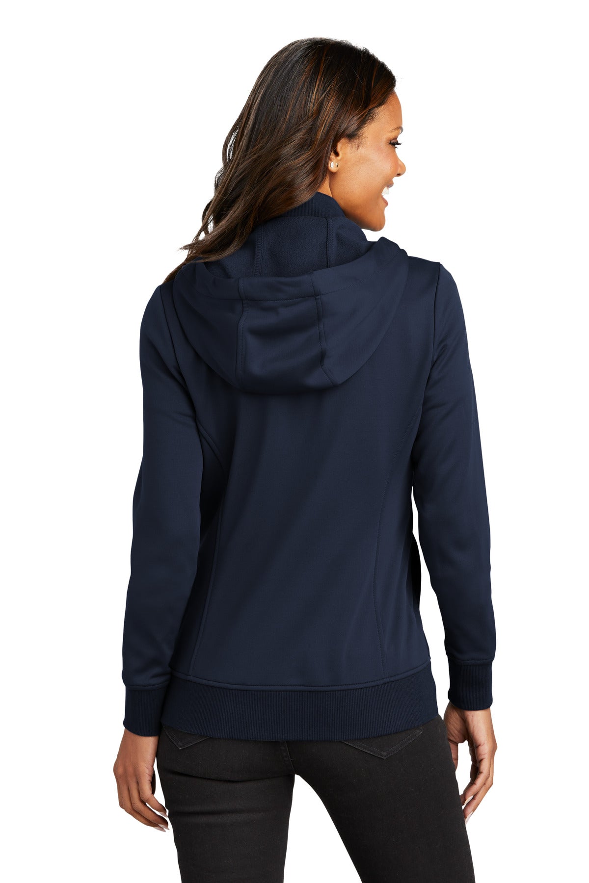 Port Authority Women's Smooth Fleece Hooded Jacket L814 River Blue Navy