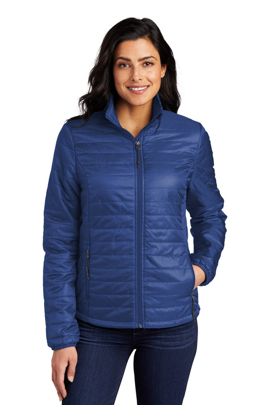 Port Authority Women's Packable Puffy Jacket L850 Cobalt Blue