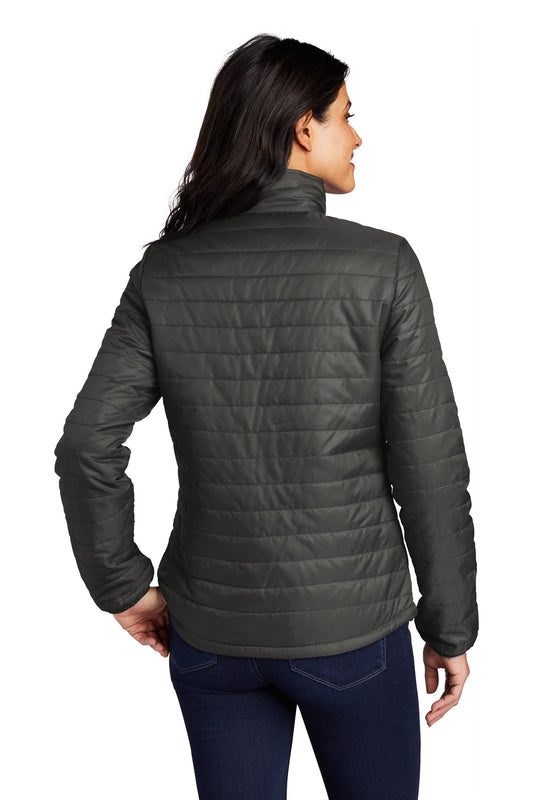 Port Authority Women's Packable Puffy Jacket L850 Sterling Grey/ Graphite